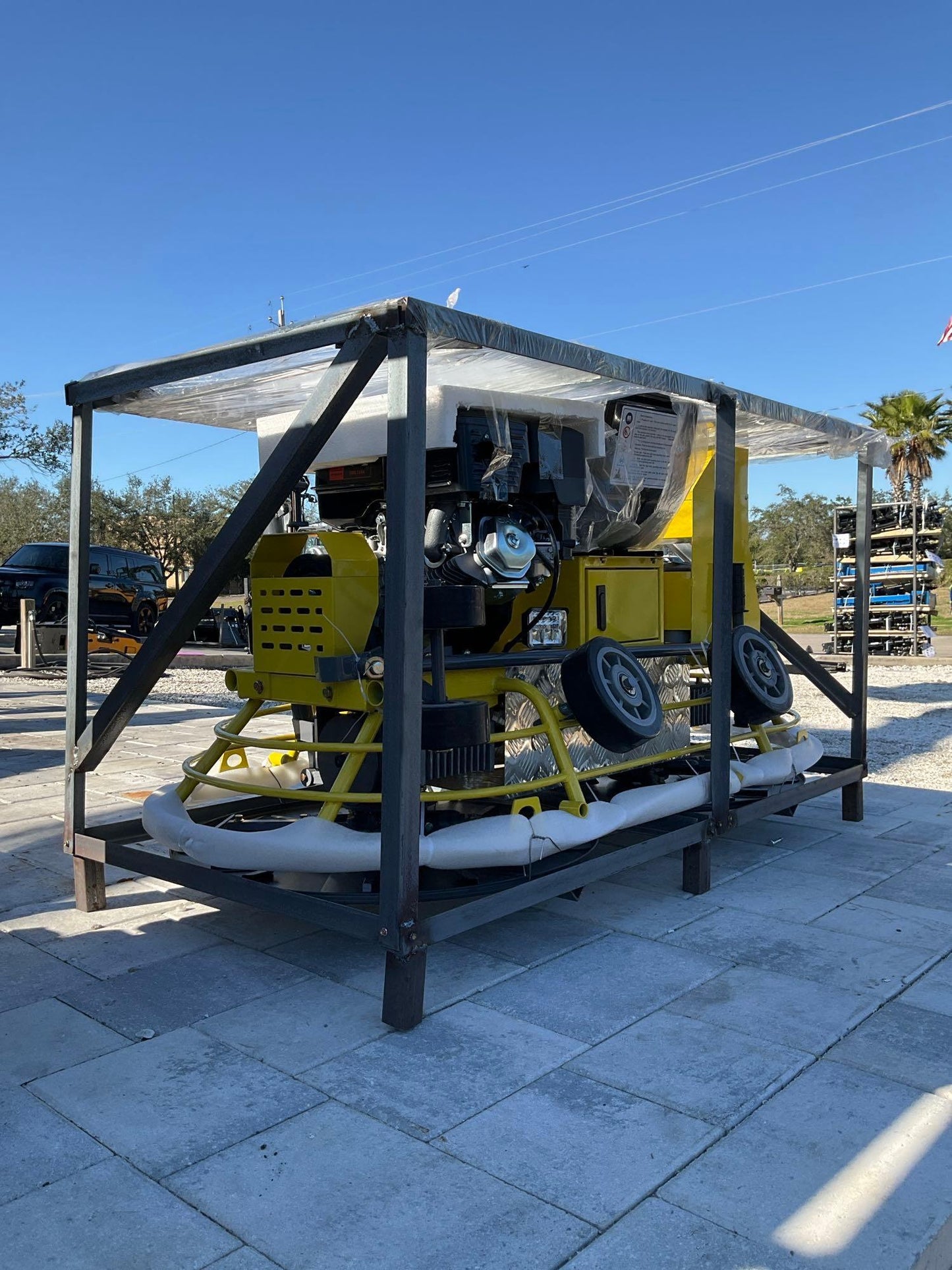 UNUSED RIDE ON POWER TROWEL MODEL 80R 3345, GAS POWERED, APPROX 13 HP 23470
