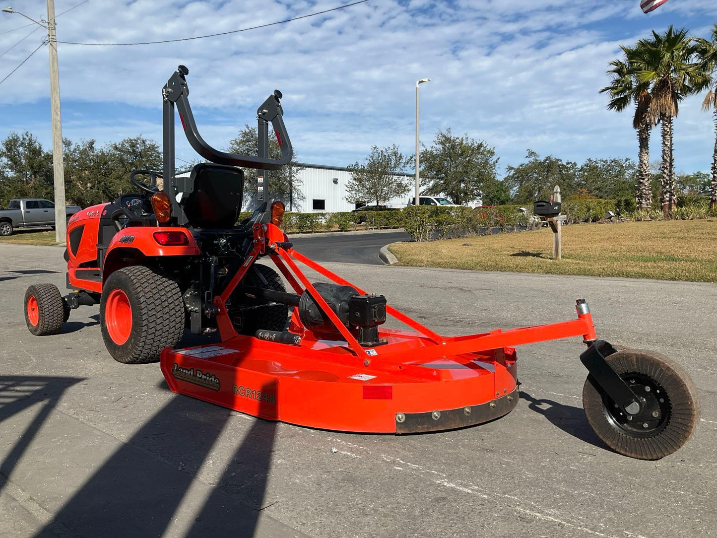 KUBOTA TRACTOR MODEL BX1880 WITH LAND PRIDE RCR1248 ROTARY CUTTER, DIESEL, DEMO 7.4 HRS SHOWING, RUN 22688