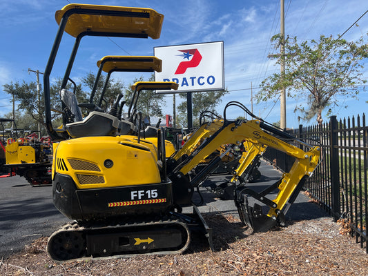 UNUSED 2024 FF INDUSTRIAL FF15 MINI EXCAVATOR, 16" BUCKET, AUX. HYDRAULICS, RUBBER TRACKS, 21241