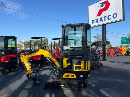 UNUSED 2024 AGROTK MINI CRAWLER EXCAVATOR MODEL QH13R, GAS POWERED, ENCLOSED CAB, 19263