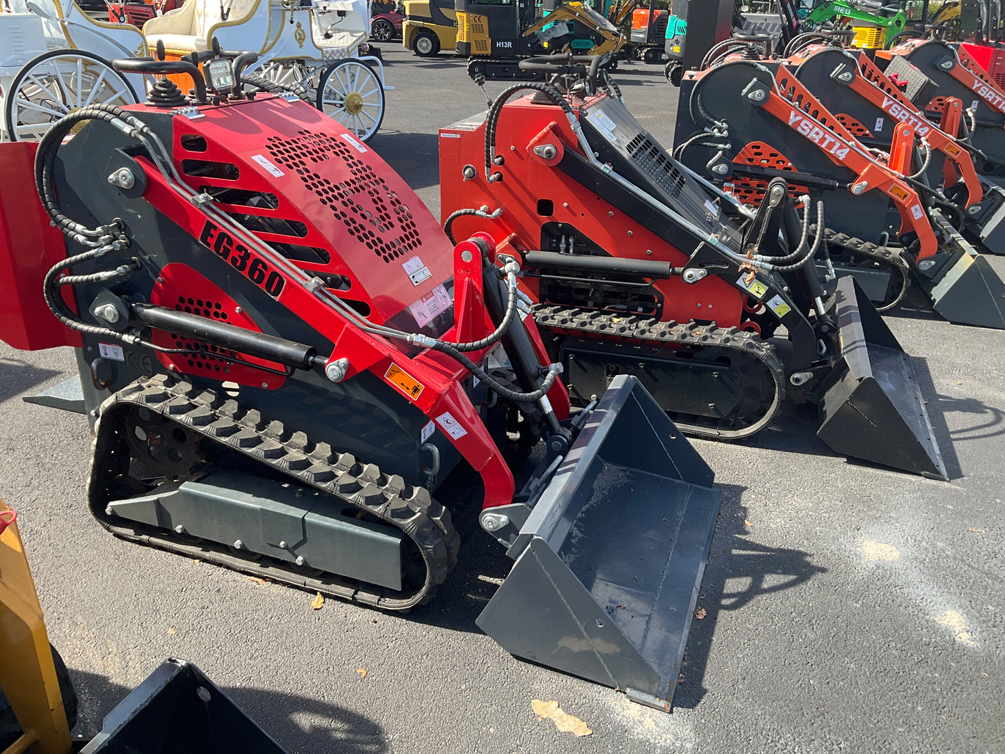 UNUSED 2024 EGN STAND ON SKID STEER LOADER MODEL EG360, GAS POWERED, ELECTRIC START, RUBBER TRACKS, 19405