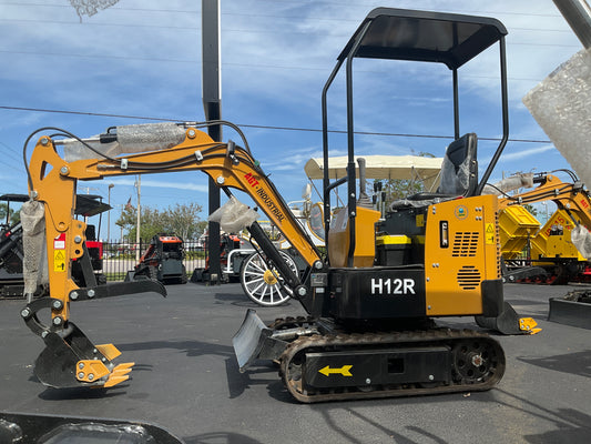 2024 AGT H12R EXCAVATOR, RUBBER TRACKS, AUX. HYDRAULICS, BUCKET, MANUAL THUMB, PUSH BLADE, 21525